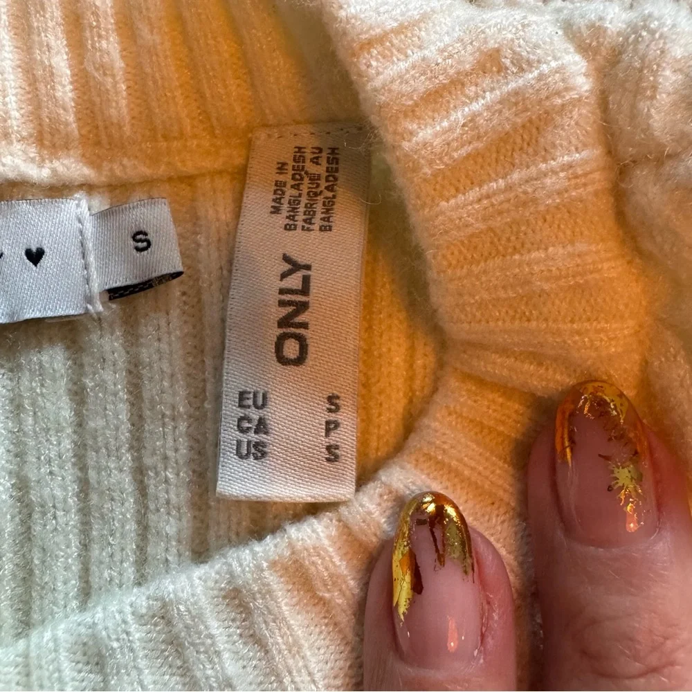 💖 Only - Cream Ribbed Cropped Cardigan - Picture 7 of 9